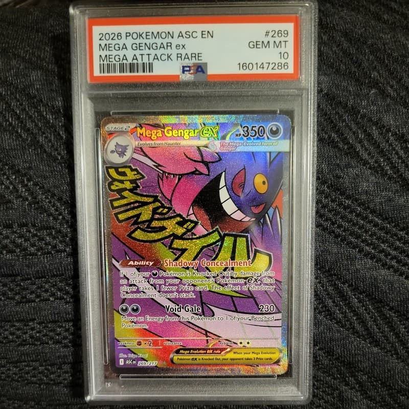 2026 POKEMON ASC EN-ASCENDED HEROES MEGA ATTACK RARE #269 MEGA GENGAR EX PSA 10