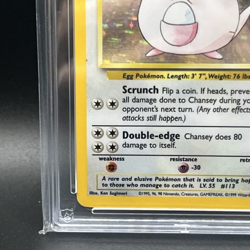 Chansey 3/102 Holo Base Set ACE 8 5