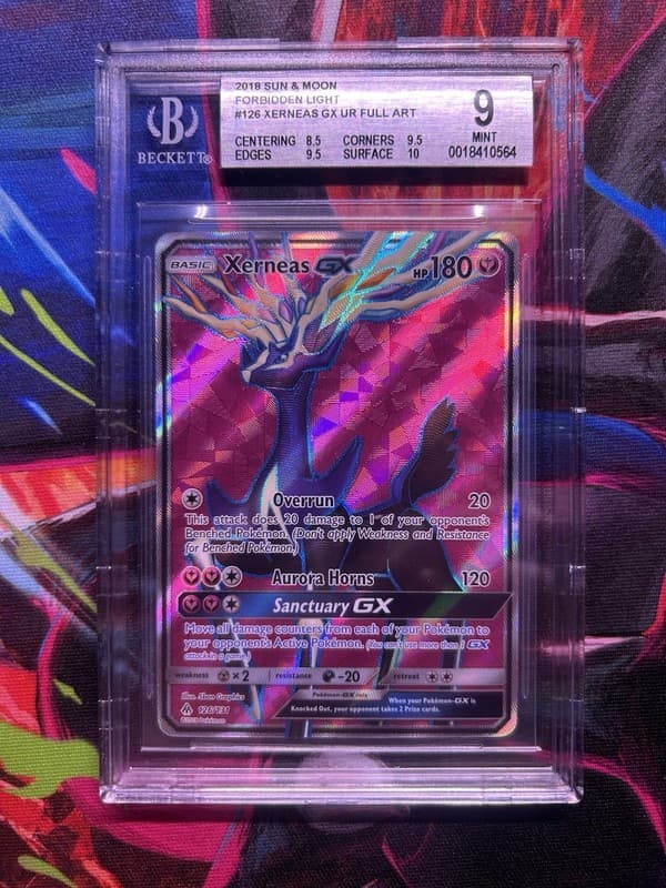 Pokemon TCG: 2018 Xerneas GX (Full Art) 126/131 Sm-Forbidden Light Holo BGS 9