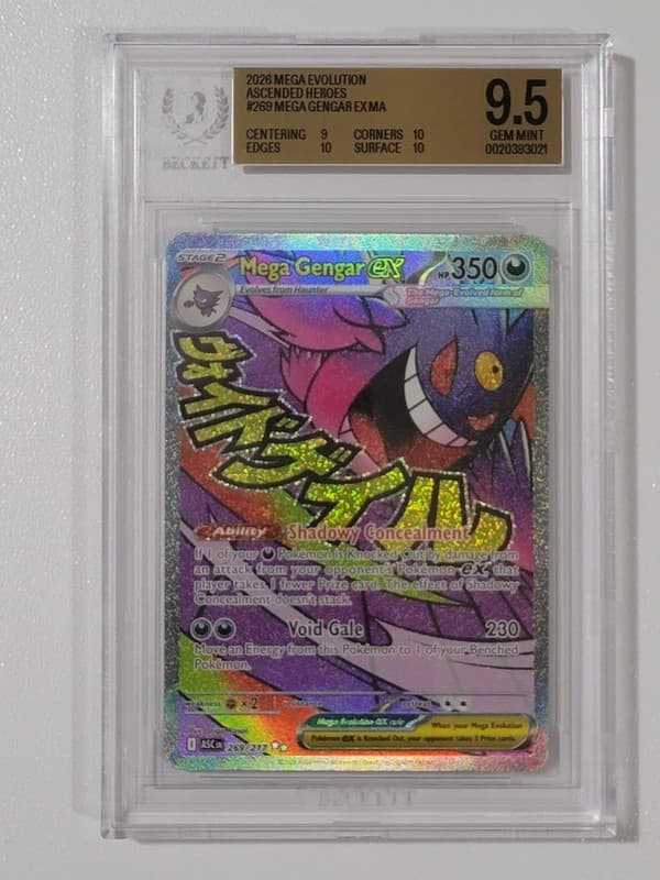 Pokemon: Ascended Heroes - Mega Gengar EX 269 Mega Attack Rare BGS Beckett 9.5