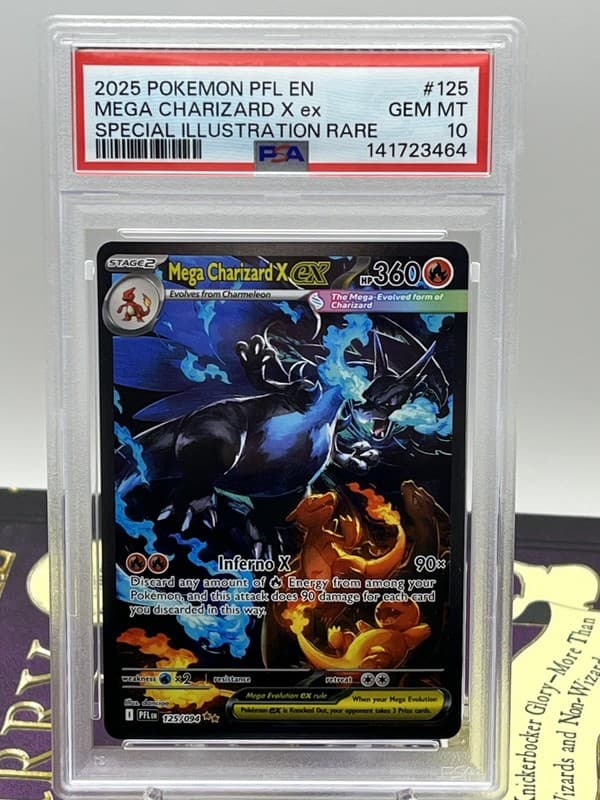 2025 POKEMON PHANTASMAL FLAMES SPECIAL ILLUSTRATION MEGA CHARIZARD X EX PSA 10
