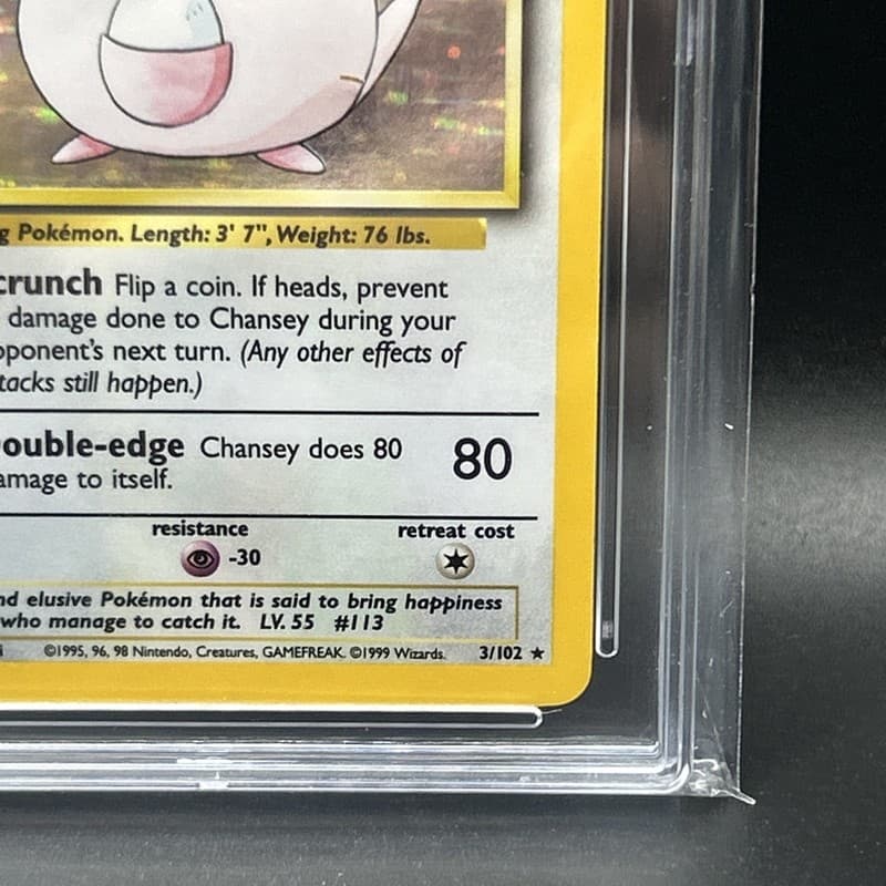 Chansey 3/102 Holo Base Set ACE 8 4