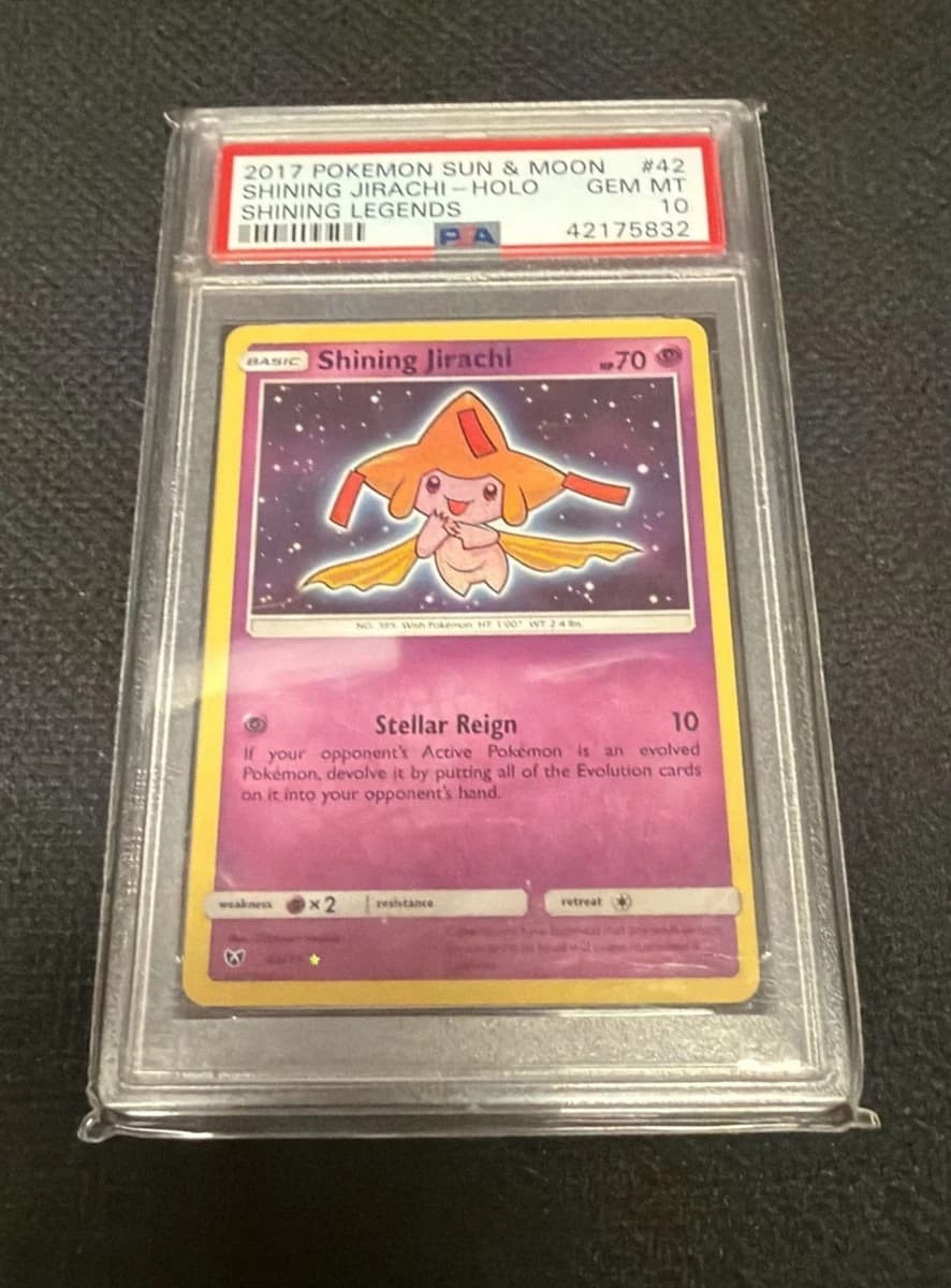 PSA 10 Shining Jirachi Shining Legends 42/73 Holo Shiny Holo Pokemon TCG