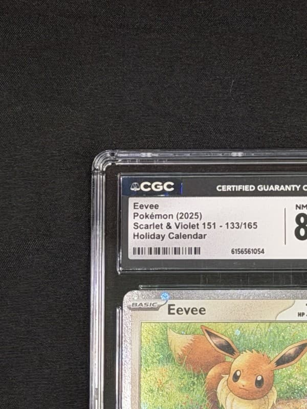 CGC 8.5 Eevee 133/165 2025 Pokemon TCG SV 151 Holo Holiday Calendar ENG 2