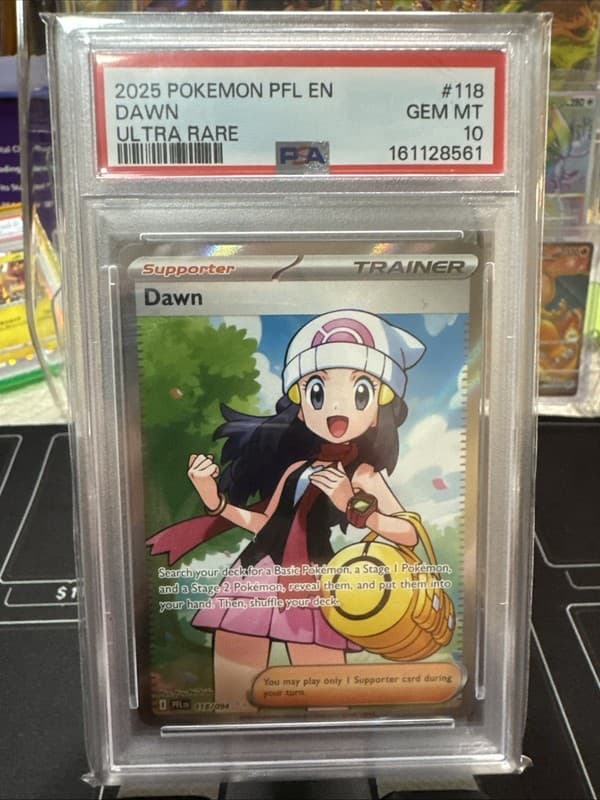 Dawn PSA 10 #118 2025 POKEMON PFL EN-PHANTASMAL FLAMES ULTRA RARE #118 Pokemon 2