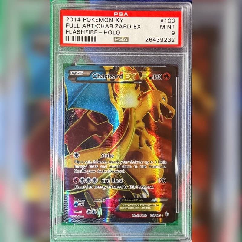 Pokemon TCG - Charizard EX Full Art 100/106 X&Y 2014 Flashfire Holo PSA 9
