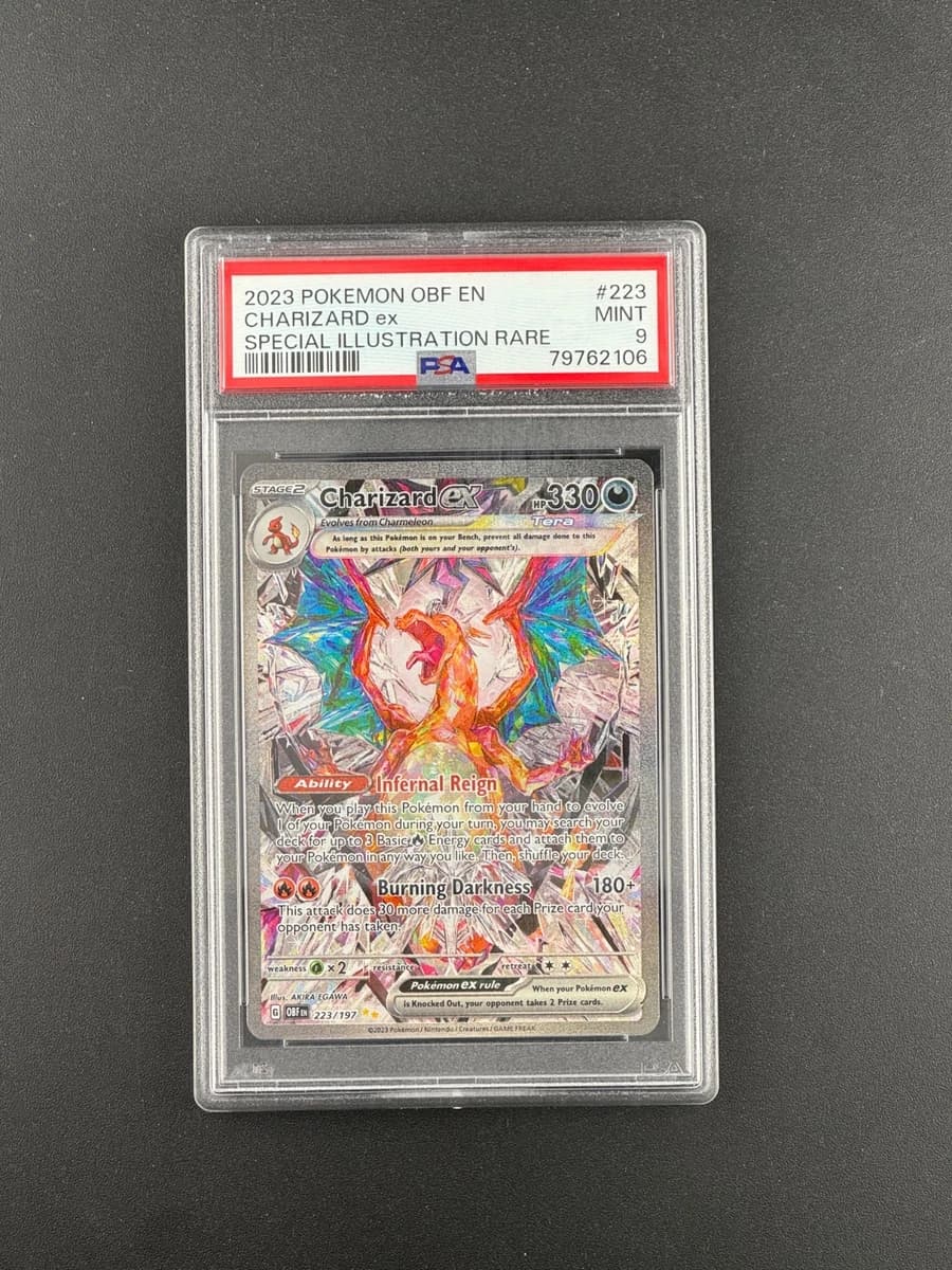 Pokémon TCG Charizard EX Obsidian Flames Special Illustration Card 223/197 PSA 9