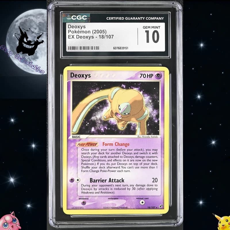 CGC 10 Deoxys 18/107 Non-Holo Rare 2005 EX Deoxys Pokemon Card Pop 26