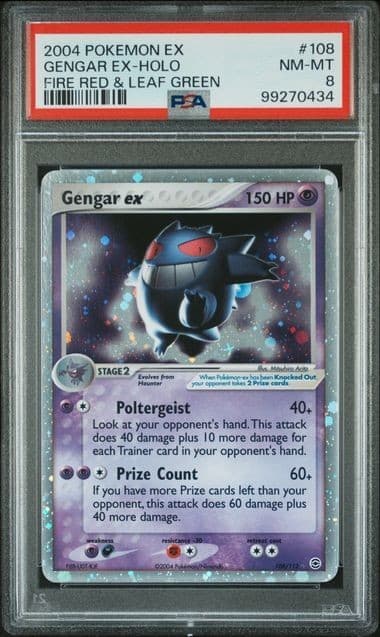 PSA 8 Gengar ex - 108/112 - Fire Red & Leaf Green - Pokemon - Read Description