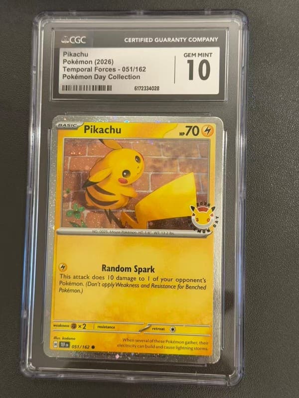 Pokemon CGC 10 GEM MINT 2026 ENGLISH 051 Pikachu
