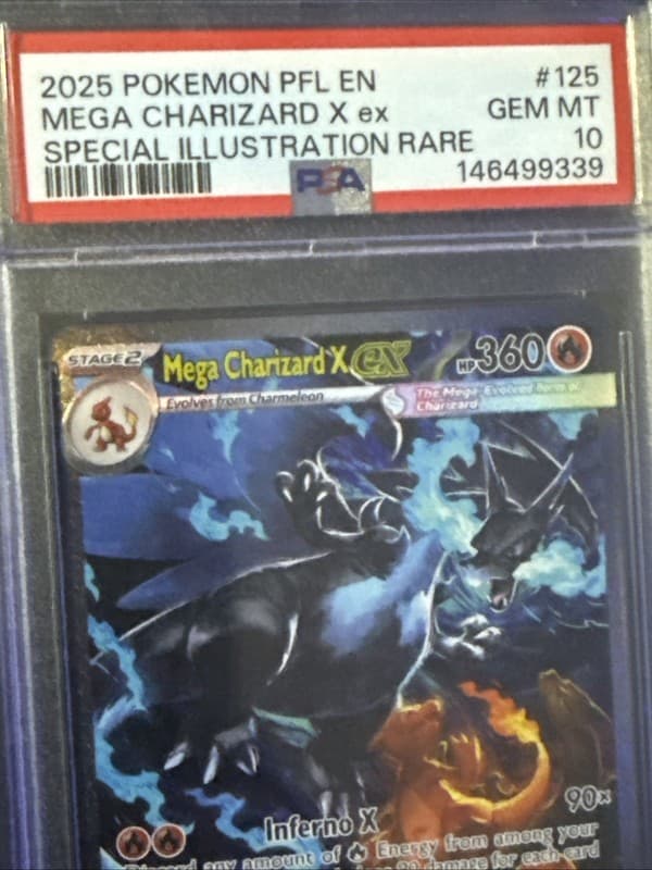 2025 Pokemon Phantasmal Flames Special Illustration Rare Mega Charizard PSA 10 8