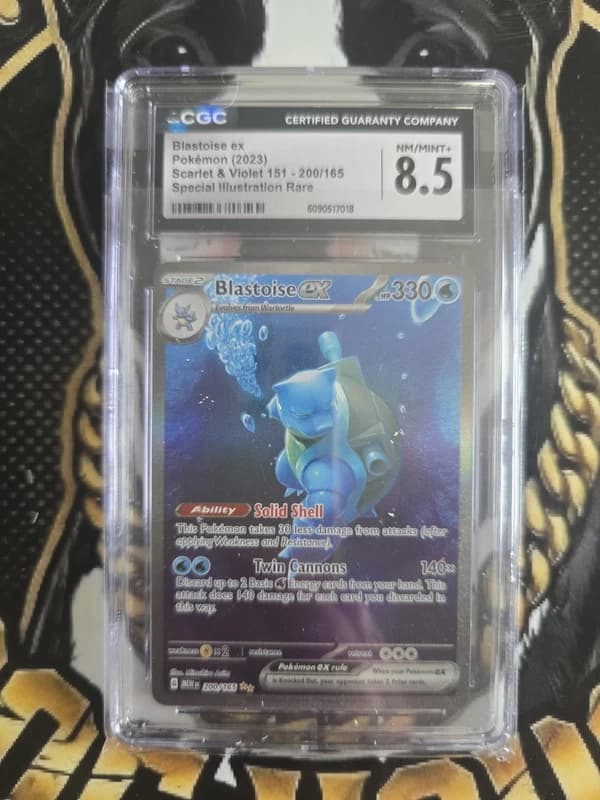 CGC 8.5 - Blastoise ex 200/165 SIR Pokemon 151 Scarlet & Violet English Gem Mint