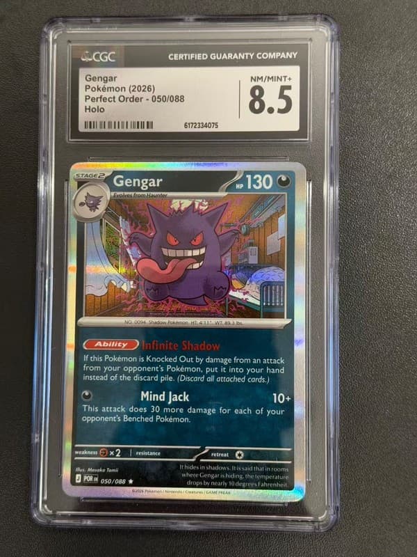 Pokemon CGC 8.5 MINT 2026 ENGLISH 050 Gengar