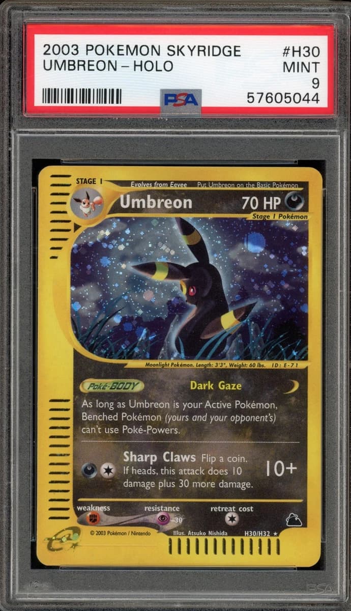 Pokemon Umbreon Skyridge Holo Rare #H30 PSA 9 Mint