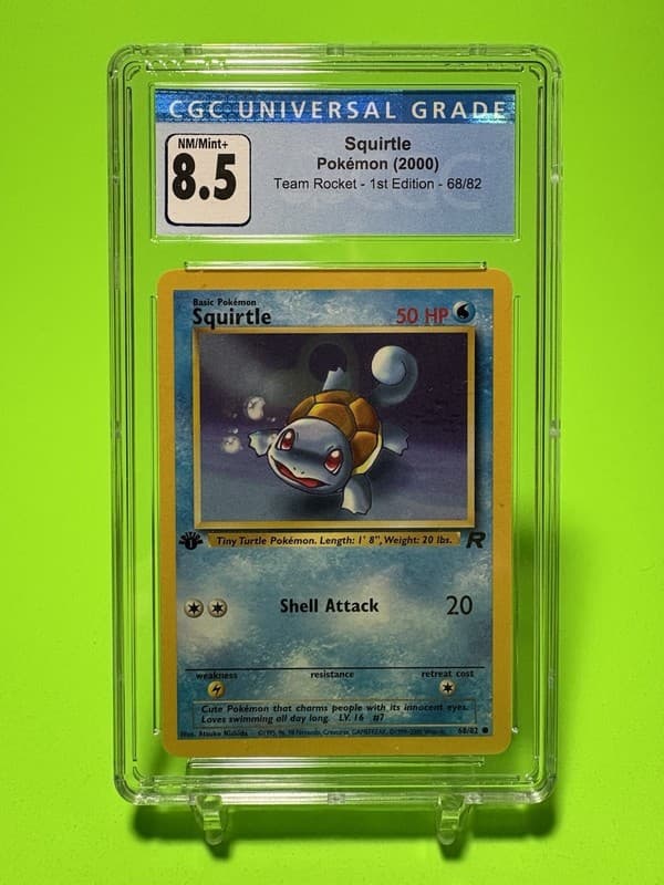 CGC 8.5 Squirtle Team Rocket 1st Edition 68/82 Mint Pokemon