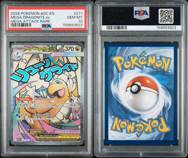 2026 POKEMON ASC EN-ASCENDED HEROES MEGA ATTACK RARE MEGA DRAGONITE EX PSA 10 6
