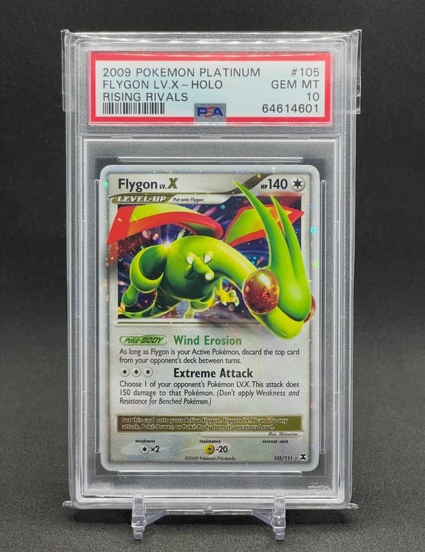 Pokemon Flygon LV.X PSA 10 SWIRL Platinum Rising Rivals POP 17 LAST CERT GRADED