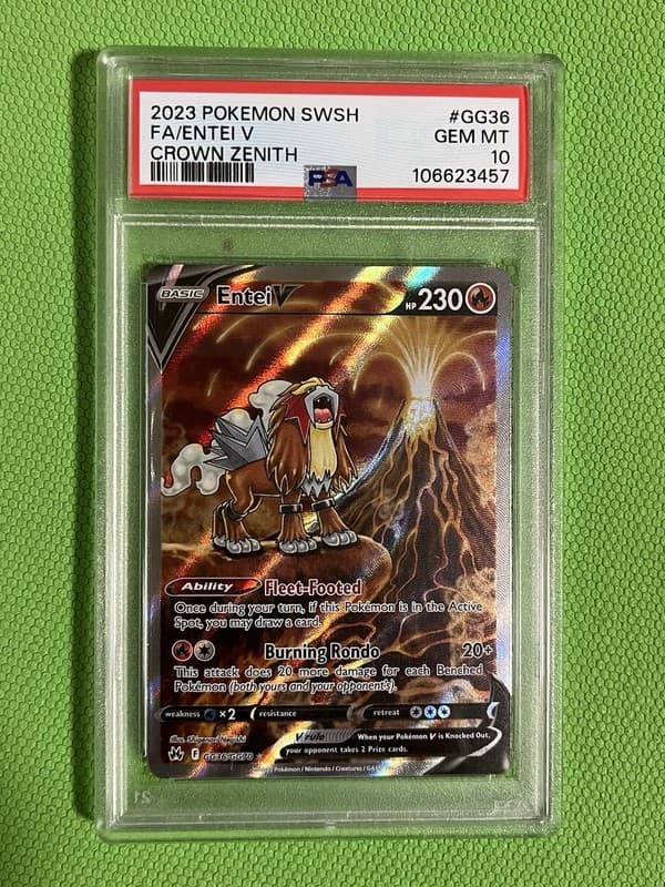 Cracked Iced Entei PSA 10 Crown Zenith Pokemon Card Gem Mint