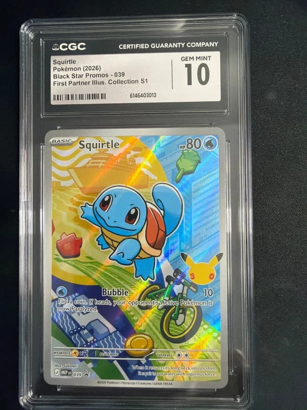 CGC Gem Mint 10 Squirtle 039 Me: Mega Evolution Promo Holo first partners