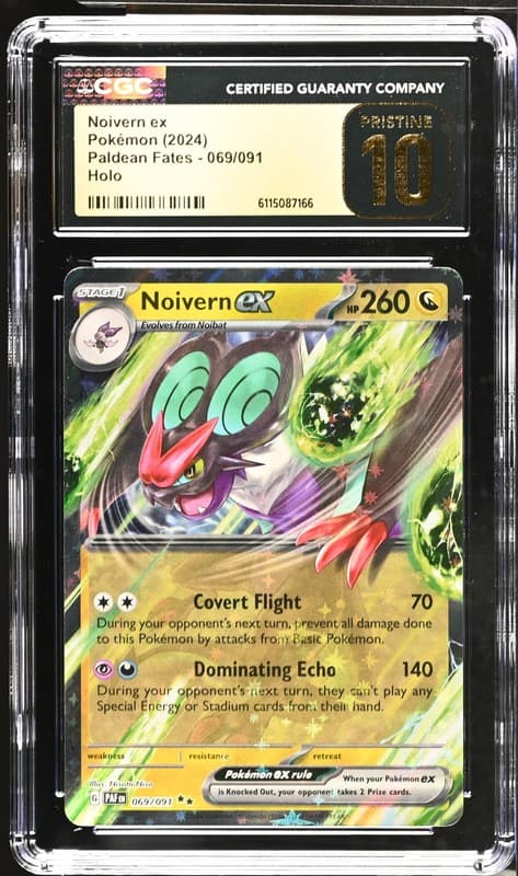 2024 Pokémon Paldean Fates Noivern ex #069/091 Holo CGC PRISTINE 10