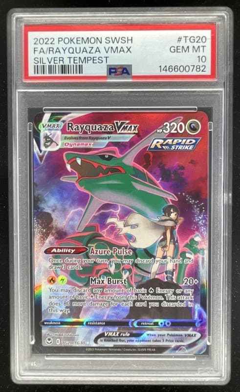 2022 Pokemon Silver Tempest Trainer Gallery #TG20/TG30 Rayquaza VMAX Holo PSA 10