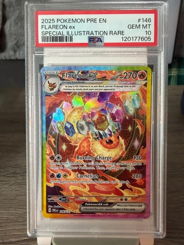 2025 Pokémon PRE EN Flareon ex Special Illustration Rare #146 PSA 10 GEM MT