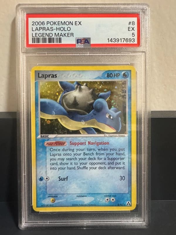 Lapras 8/92 EX Legend Maker Holo 2006 Pokemon PSA 5