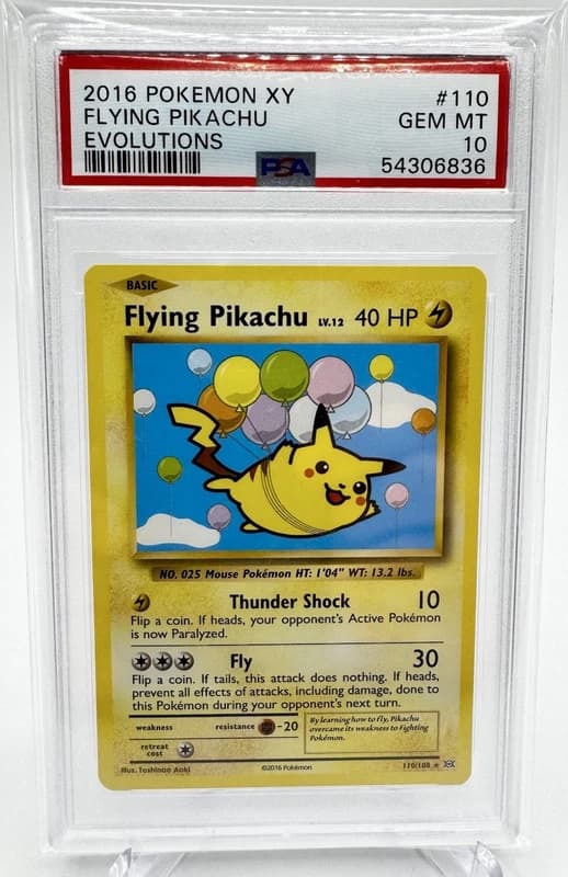Pokemon Flying Pikachu XY Evolutions Secret Rare #110 PSA 10 Gem Mint