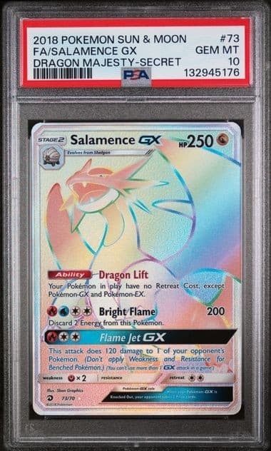 PSA 10 Salamence GX - 73/70 - Dragon Majesty - Pokemon - Read Description