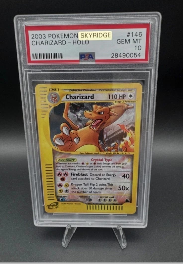 2003 Pokemon Skyridge Crystal Charizard - Holo Card #146 - PSA 10 Gem Mint