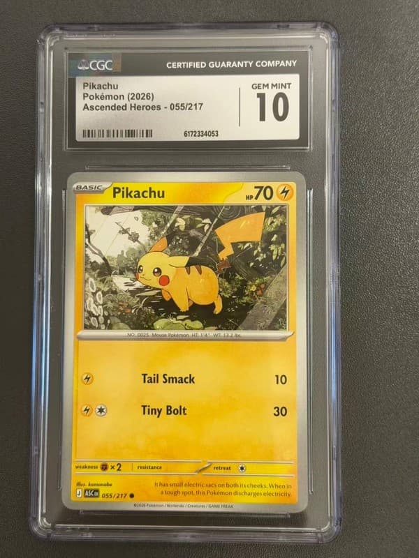 Pokemon CGC 10 GEM MINT 2026 ENGLISH 055 Pikachu