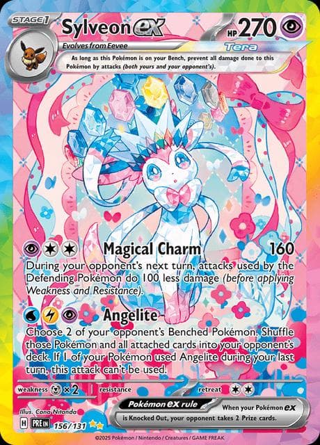 2025 Pokemon Pre En #156 Sylveon Ex Special Illustration Rare PSA 10 GEM MINT