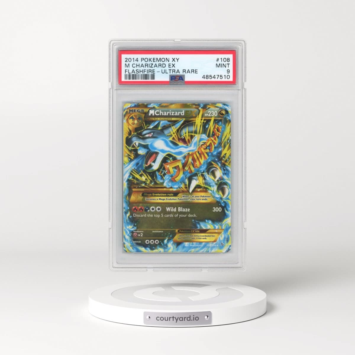 2014 Pokémon XY Flashfire #108 M Charizard EX - Holo Ultra Rare (PSA 9 MINT)