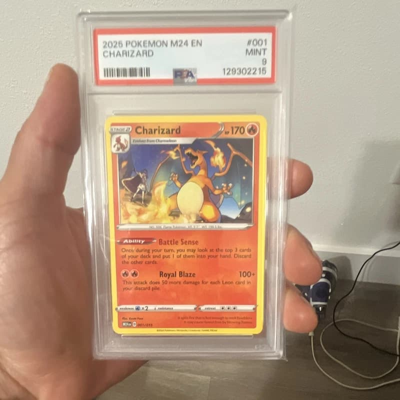 Pokémon Charizard 001/015 McDonald's 2024 English PSA 9 Mint Promo Regular