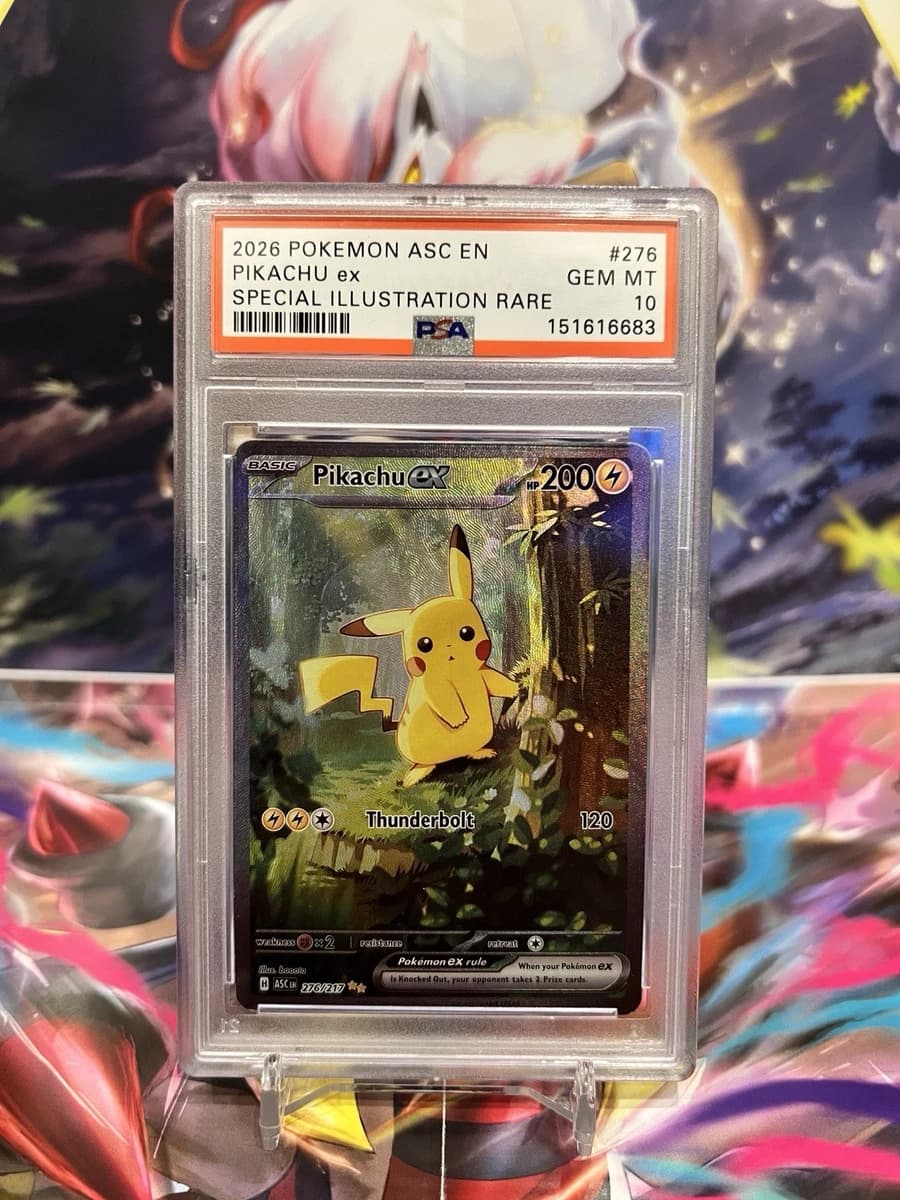 Pikachu EX 276/217Ascended Heroes Set PSA 10