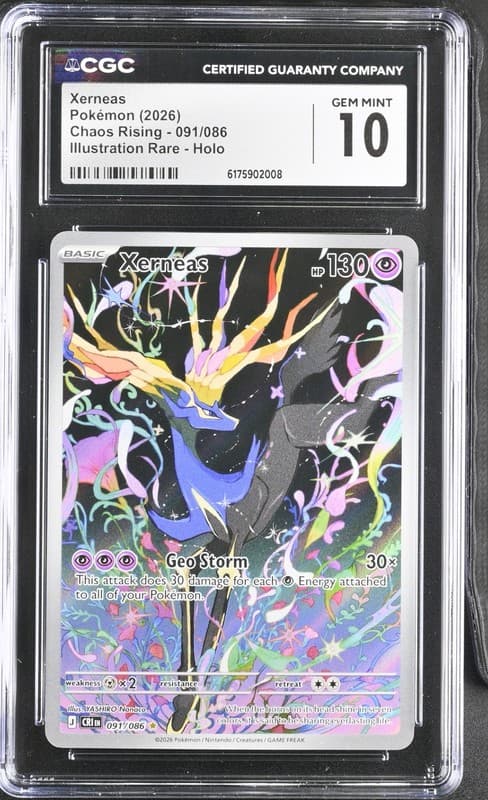 CGC 10 - Xerneas 091/086 Illustration Rare Pokemon Chaos Rising CRI EN Gem Mint