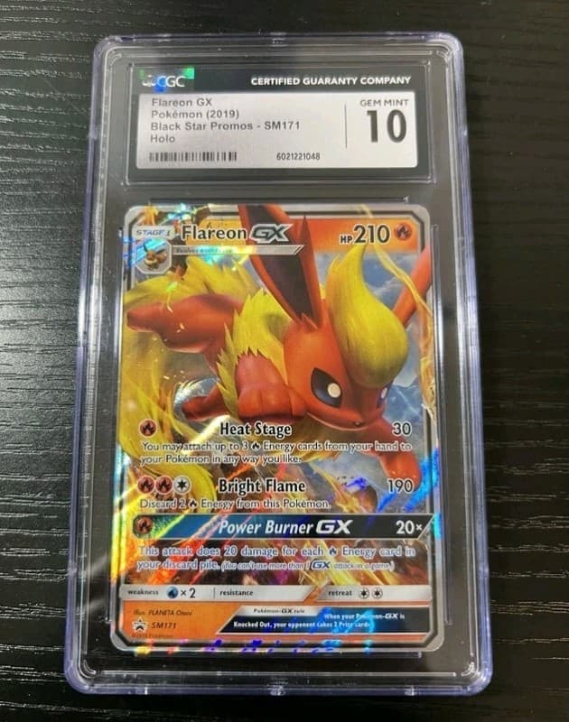 CGC 10 Flareon GX SM171 Holo Black Star Promo Pokémon Card