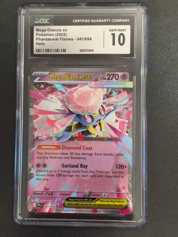 Pokemon CGC 10 GEM MINT 2025 ENGLISH 041 Mega Diancie ex