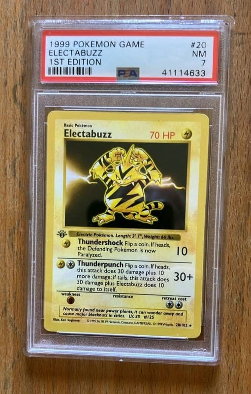 1999 Pokemon Game #20 Electabuzz 1st Edition PSA 7 NM