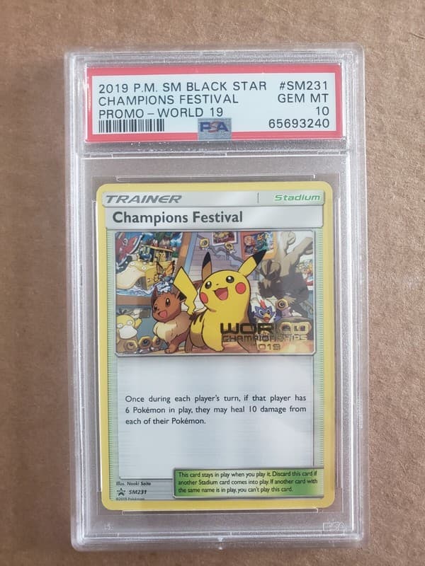 PSA 10 Pikachu English World Champions Festival 2019 SM231 2019 Pokemon