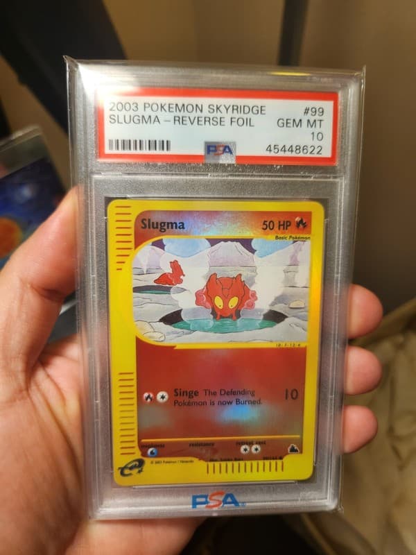 2003 Pokemon Skyridge Slugma #99 Reverse Foil Holo PSA 10 - Low Pop - Pop 23