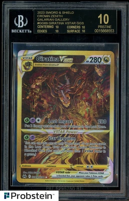 2023 Pokemon SWSH Crown Zenith #GG69 FA/Giratina VSTAR BGS 10 BLACK LABEL