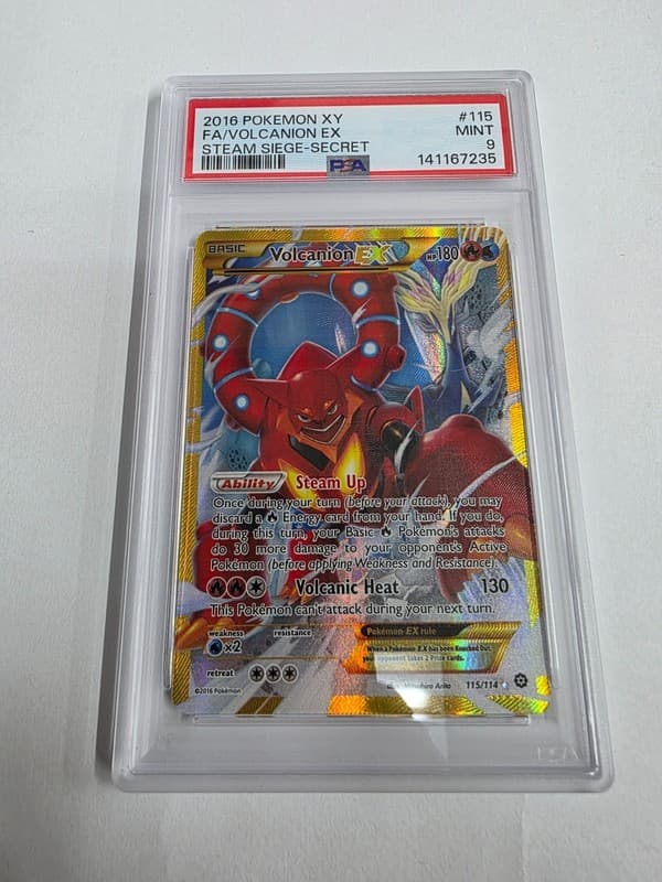 2016 Pokemon XY Steam Siege Volcanion EX #115 PSA 9
