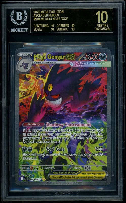 2026 Mega Evolution Ascended Heroes #284 Mega Gengar EX SIR BGS 10 Black Label