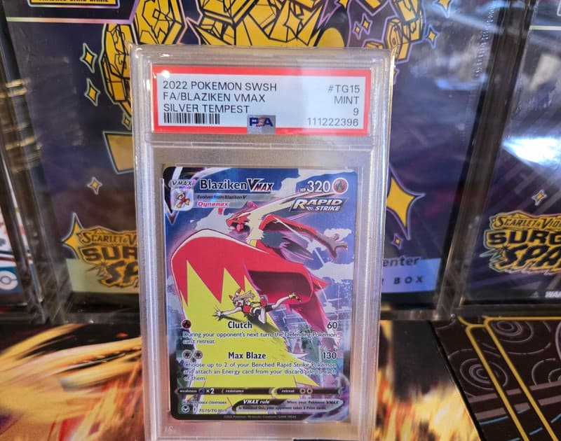 Pokémon TCG - Blaziken VMAX #TG15 Silver Tempest 2022 PSA 9