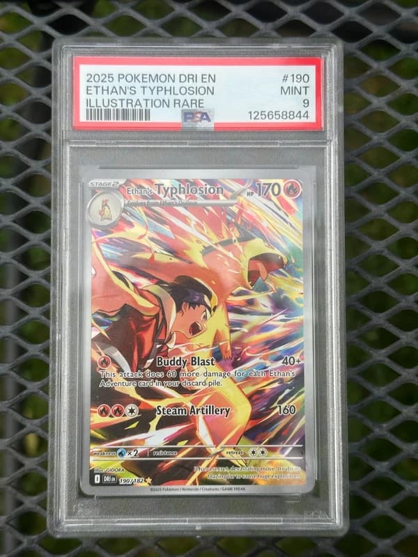 2025 Pokemon Destined Rivals Ethan's Typhlosion PSA 9 190/182 Illustration Rare
