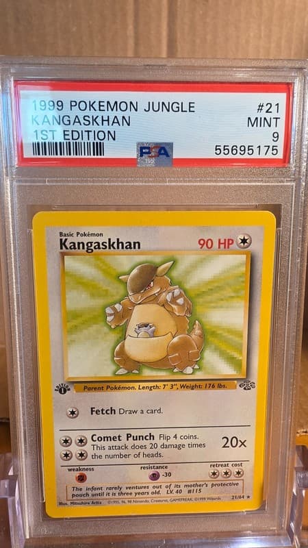 PSA 9 MINT Kangaskhan Jungle 1st Edition WOTC Rare 1999 Pokemon 21/64