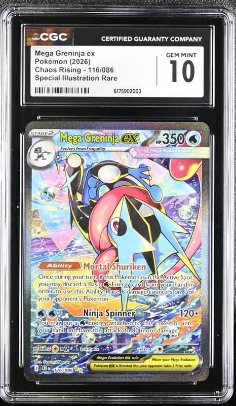 CGC 10 - Mega Greninja ex 116/086 Special Illustration Rare Pokemon Chaos Rising