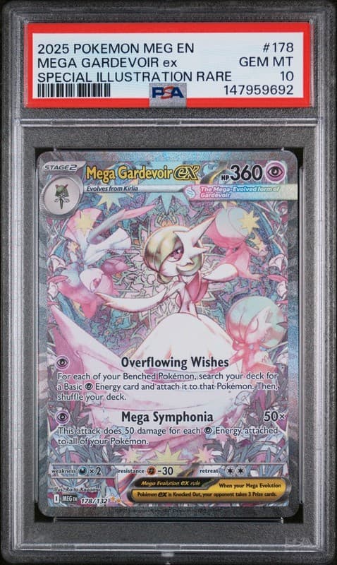 2025 POKEMON MEG EN-MEGA EVOLUTION #178 MEGA GARDEVOIR EX PSA 10