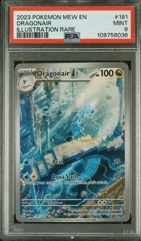 Pokémon Dragonair Holo Illustration Rare 181/165 Scarlet & Violet 151 PSA 9